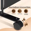 Paravent auf Rollen 5 teilig Anthrazit 284x181 cm Outdoor Produktbild-Vorschau 3