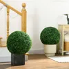 HOMCOM 2er Set künstliche Buchsbaumkugel 50 cm Kunstpflanze Produktbild-Vorschau 2