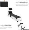Chaise longue en aluminium Lorella, rembourrée et pliable - Voir les images du produit 3