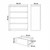 Kommode Aven 97x90x40cm, mattweiß, modern, 4 Schubladen mit Produktbild-Vorschau 5