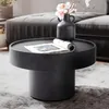 WOHNLING Couchtisch Pilzform Metall Schwarz 60x60x36 cm Produktbild-Vorschau 2