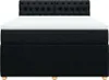 Eleganten-Stil Boxspringbett mit Matratze Schwarz 140x200 Produktbild-Vorschau 7