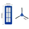 A vacuum cleaner filter and brush accessory with dimensions shown. Voir les images du produit