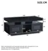 Merax Couchtisch Hochglanz Schwarz 100x50x43cm, LED-Tisch Produktbild-Vorschau 7