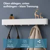 doporro Wandgarderobe mit Ablage, Garderobenleiste 80 cm Produktbild-Vorschau 2
