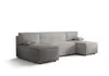 Ecksofa Alvito U, Farbe: Elfenbein. Material: Bouclé. A: B: Produktbild-Vorschau 2