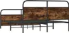 vidaXL Metallbett ohne Matratze Räuchereiche 180x200 cm Produktbild-Vorschau 8