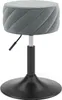 A gray stool with a black base is shown against a white background. Produktbild-Vorschau