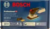 The image shows the packaging of a Bosch cordless orbital sander. Anteprima dell’immagine prodotto