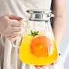 Karaffe aus Borosilikatglas mit Deckel und Ausgießer, 2 Produktbild-Vorschau 4