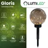 LUMILED Solárne záhradné svietidlo LED, guľa, dymovošedá, Náhľad obrázku produktu 2