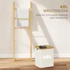 HOMCOM Badregal, 2-in-1 Badezimmerregal mit 3 Stangen Produktbild-Vorschau 5