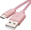 Nabíjecí a datový kabel USB-A 2.0 / micro USB-B 2.0, 1 m, růžový Náhled obrázku produktu