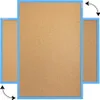 Korková nástěnka v barevném dřevěném rámu 90x60 cm – Modrá Náhled obrázku produktu 5