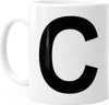 Kaffee-Tasse Buchstaben Buchstabe Arial Bold glänzend Produktbild-Vorschau 2