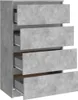 vidaXL Credenza grigio cemento 60x35x98,5 cm materiale a Anteprima dell’immagine prodotto 7