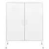 vidaXL Lagerschrank Weiß 80x35x101,5 cm Stahl Produktbild-Vorschau 2