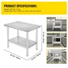 Table de travail et de bricolage en acier inoxydable 900 x Voir les images du produit 7