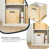 Zusammensteckbare Holzbox 25 + 32 cm weiß Aufbewahrungsbox für Bücherregale, passend für Kallax Produktbild-Vorschau