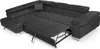 A dark gray sectional sofa with a pull-out bed feature. Produktbild-Vorschau