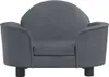 vidaXL Pelíšek pro psy Dark Grey 66x40x45 cm Velvet Náhled obrázku produktu 3
