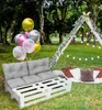 Amilian Palettenkissen SET Gartenkissen mit Rückenkissen Produktbild-Vorschau 3