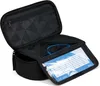 An open black pencil case with a clear plastic sleeve containing a schedule or chart. Produktbild-Vorschau