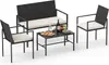COSTWAY Polyrattan Gartenmöbel Set, Outdoor Lounge Möbel, Produktbild-Vorschau 1