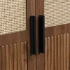 Credenza moderna Merax in rattan e legno di noce, credenza Anteprima dell’immagine prodotto 7