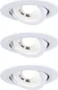 Three white recessed spotlights are arranged vertically against a white background. Produktbild-Vorschau