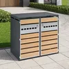 Abri pour poubelles Merax avec couvercle rabattable et 2 Voir les images du produit 5