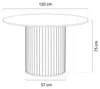 Esstisch Rund Ø 120 cm LINNEA – Säule in Lamellen-Optik – Produktbild-Vorschau 4