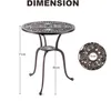 KOMFOTTEU Bistrotisch rund mit Schirmloch, Gartentisch aus Produktbild-Vorschau 4