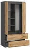 Kleiderschrank Antrazit/Wotan – 90 x 50 x 180 cm – 2 Produktbild-Vorschau 7