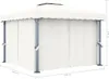 vidaXL Pavillon mit Vorhang 3x3 m Cremeweiß Aluminium Produktbild-Vorschau 5