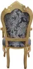 Casa Padrino Barock Esszimmer Stuhl Blau Muster / Gold mit Produktbild-Vorschau 3