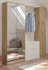 Garderobe Set "Line-Up" Eiche und weiß Hochglanz Produktbild-Vorschau 6