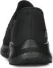 The back view of a black Skechers sneaker. Voir les images du produit