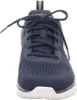 A close-up front view of a blue Skechers athletic shoe. Anteprima dell’immagine prodotto