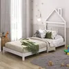 Kinderbett LIZ 90x200 cm in Hausoptik aus Massivholz weiß - Produktbild-Vorschau 7