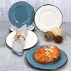 6x Rome blau & weiß Kuchenteller Ø20,5cm Steingut 6 Produktbild-Vorschau 2