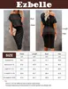 EZBELLE Damen Schulterfreies Midi-Kleid mit kurzen Ärmeln, Produktbild-Vorschau 7