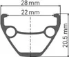 DT Swiss Felge 533D 26" 28 Loch Schwarz - robuste Produktbild-Vorschau 2