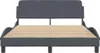 vidaXL Bettgestell "Dover" Dunkelgrau 140x200 cm Samt Produktbild-Vorschau 4