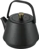 A black cast iron teapot with a bronze knob on the lid and a black handle, shown against a white background. Voir les images du produit