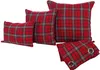 HOMESCAPES Roter Schottenmuster-Kissenbezug Edward, 30 x 50 Produktbild-Vorschau 2
