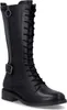 A single black leather boot is shown against a white background. Produktbild-Vorschau