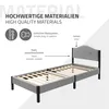 Letto imbottito ML-Design, 90x200 cm, grigio. Letto singolo Anteprima dell’immagine prodotto 6