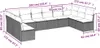 10-tlg. Garten-Sofagarnitur mit Kissen Schwarz Poly Rattan Produktbild-Vorschau 3