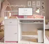 Scrivania per bambini rosa e bianca | Scrivania per bambine Anteprima dell’immagine prodotto 4